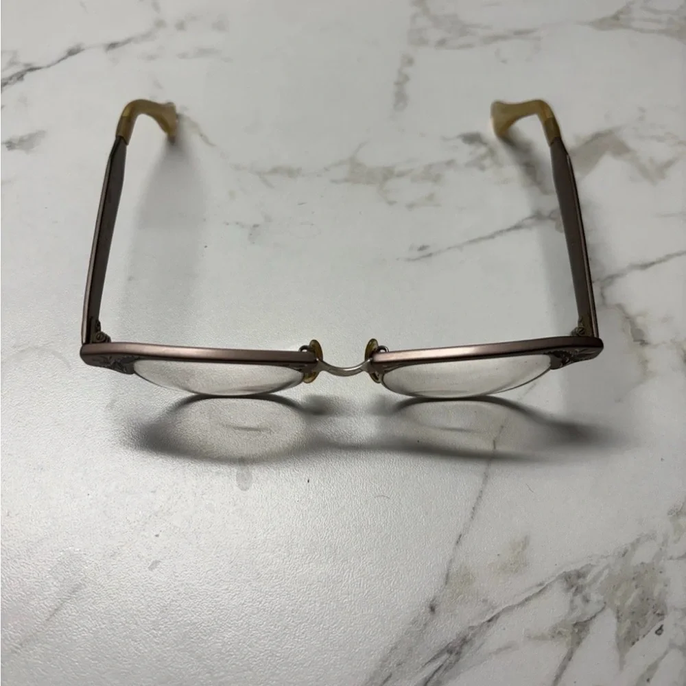 Vintage Style Cat Eye Rose Eyeglasses‎ with Gold Accents
